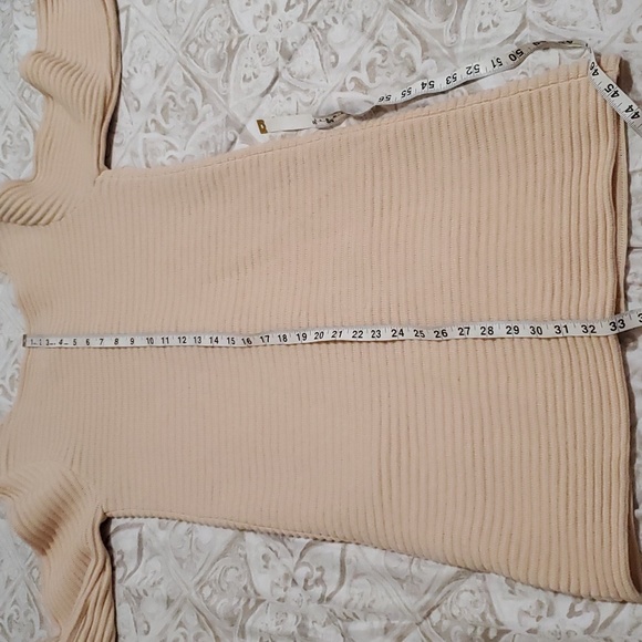 Loeffler Randall Beige Merino Wool Knit Cardigan Size S - Picture 12 of 15